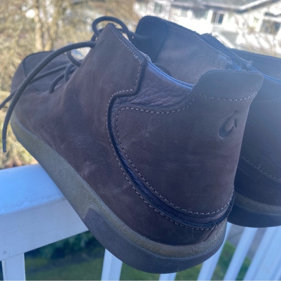 OLUKAI Lolti Puki Men\'s Chukka Boots Size 12 Brown Soft Suede Leather Ankle main image 9